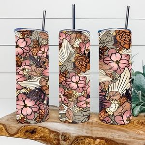 Flower skinny tumbler